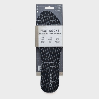 FLAT SOCKS No Show Cushioned Socks - Black