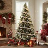 VINGLI 7.5ft Pre-lit Christmas Tree, 350 Lights, Picket Fence Skirt, Ribbon Silver Ornaments, 1223 PVC Tips, Holiday Party Decor - 3 of 4