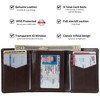 Alpine Swiss Mens Wallet RFID Blocking Genuine Leather Leon Trifold Wallet Slim Design Billfold Multiple Card Slots ID Window Gift Box - 3 of 4