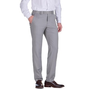 Gino Vitale Slim Fit Stretch Dress Pant Light Grey 36WX32L : Target
