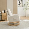 Lyngins Modern Indoor Armchair Rocking Chair with Retractable Footrest & Storage Pocket,Boucle Accent Chair with High Backrest - 4 of 4