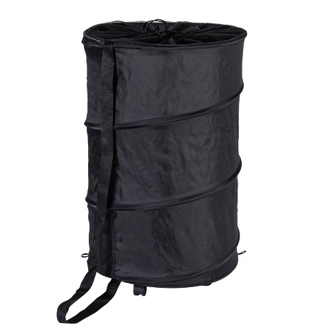 Household Essentials Rolling Pop Up Hamper Drawstring Closure with Shoulder Strap and Removable Wheels - image 1 of 4