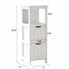Sevobal Bathroom Storage Cabinets, Floor Organizer with 2 Drawers and Open Storage Shelf, Freestanding Storage for Bathroom, White, 13"*13"*35.43" - 4 of 4