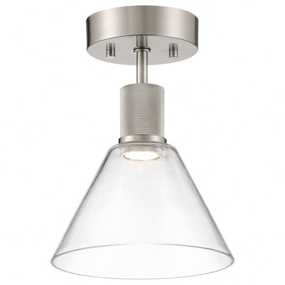 Access Lighting Port Nine 1 - Light Flush Mount in  Brushed Steel