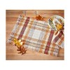 tagltd 14.5" x 19" Eva Plaid Fall Harvest Single Placemat - 3 of 3