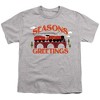 Boys' Harry Potter Seasons Greetings Christmas Hogwarts Express T-Shirt Athletic Heather Large - 2 of 4