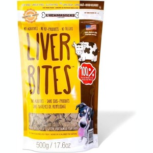 Chewmasters 100% Pure Beef Liver Bites – Freeze-Dried Dog Treats – 17.6 oz – High Protein, Made in USA - 1 of 4
