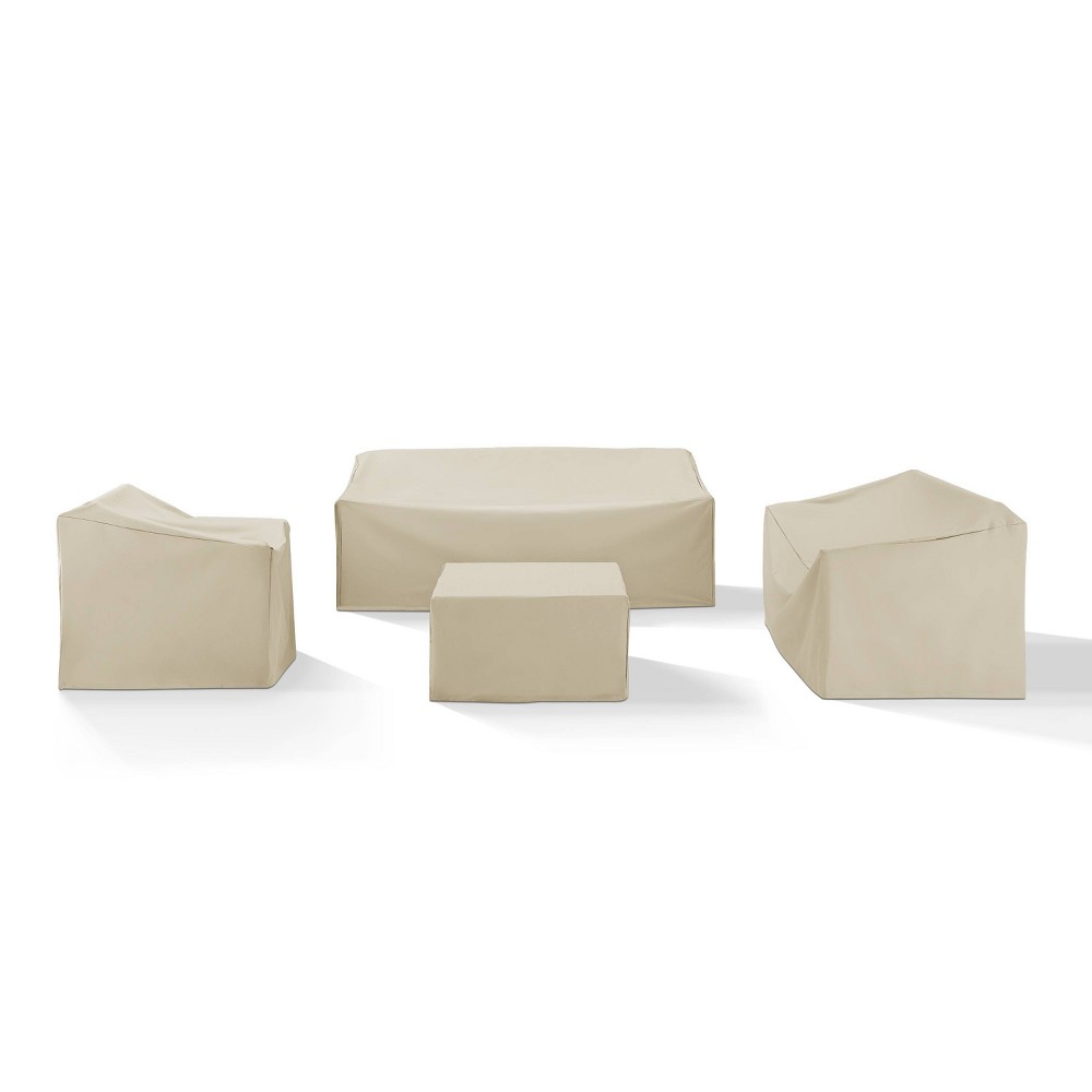 Crosley 4pc Sectional Cover Set, Tan