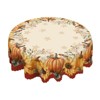 LOVEVOOK Thanksgiving Tablecloth, Round Fall Tablecloth, Pumpkin Table Cloth, Autumn Harvest for Christmas, Holiday, Birthday,Thanksgiving Decor - 2 of 4