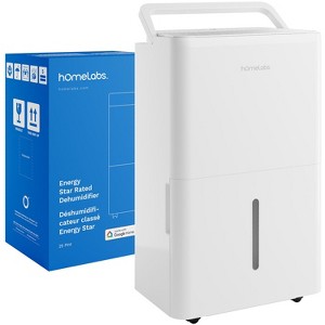 hOmeLabs 25 Pint Wi-Fi Dehumidifier for up to 3,500 Sq Ft Rooms (MAX 64 Pint at 95°F, 90% RH) – For Medium to Large Spaces with Auto Shut-Off - 1 of 4