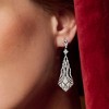 Ross-Simons 2.15 ct. t.w. Diamond Geometric Drop Earrings in Sterling Silver - 3 of 4
