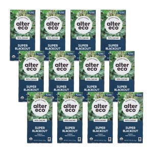 Alter Eco Organic 90% Cacao Super Blackout Dark Chocolate Bar - Americas - Case of 12/2.65 oz - 1 of 4