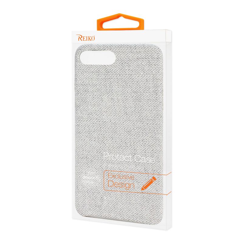 Reiko iPhone 8 Plus Herringbone Fabric in Light Gray, 4 of 5