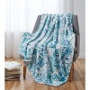Kate Aurora Blue & Pink Tropical Sea Breeze Floral Ultra Soft & Plush Accent Throw Blanket - 50 in. x 70 in. - 3 of 3