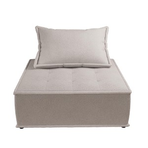 DHP Paloma Upholstered Armless Modular Chair with Backrest Pillow - 1 of 4