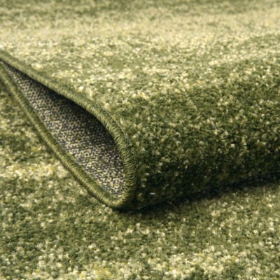 Green Tufted Synthetic Reversible Washable 9' x 12' Area Rug