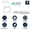 Flash Furniture Hercules Big and Tall Commercial Folding Chair - Extra Wide 650LB. Capacity - Durable Plastic - 4-Pack - 2 of 4