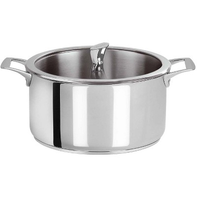 Cristel Multiply Stainless Steel 4.5 Quart Stewpan with Glass Lid