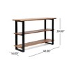 Handcrafted Acacia Wood TV Console – 48” Modern Industrial Media Table with Iron Frame & Open Shelves, Fits TVs up to 53” - 4 of 4