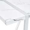 Modern Dining Table, Rectangular Dinner Table, Faux Marble Kitchen Table For 4 People Living Room, Restaurant, Dining Room Modern Furniture - 4 of 4