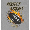 "Perfect Spirals" Flaming Football Youth Long Sleeve Hoodie - 2 of 2