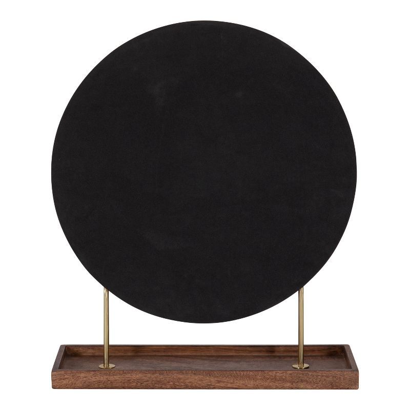 18&#34; x 22&#34; Maxfield Round Tabletop Mirror Gold/Walnut Brown - Kate &#38; Laurel All Things Decor, 5 of 9