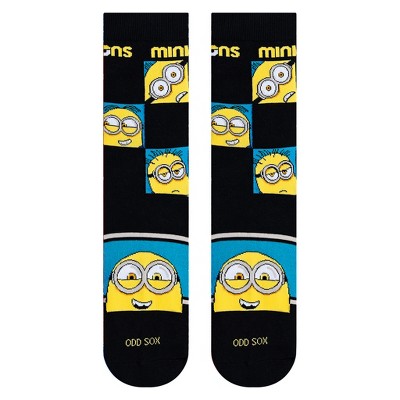 Cool Socks, Minions Squares, Funny Novelty Socks, Large