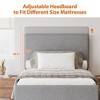 Twin Size Platform Bed with Trundle Bed Headboard and Soft Padded Adjustable Button Tufted Headboard, Linen Upholstered-ModernLuxe - image 3 of 4