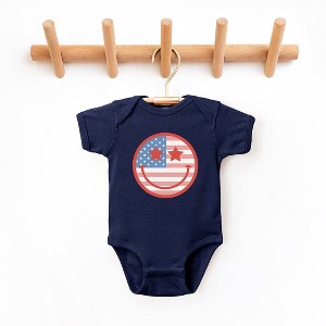 The Juniper Shop Flag Smiley Face Baby Bodysuit - 1 of 2