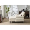 51.6" Modern Chaise Lounge Sleeper with Solid Wood Legs, Upholstered Recliner for Bedroom Living Room Study-3irtyhousy - 3 of 4