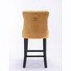 NicBex Dining Chairs Set of 2 Bar stool Upholstered Chair Contemporary Velvet Barstools with Button Tufted Decoration and Wooden Legs - 3 of 4