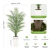 Whizmax Faux Areca Palm - Artificial Tropical Tree with Lifelike Leaves & Realistic Trunk, Indoor/Outdoor Decor in White Pot - 3 of 4