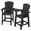 Hyleory Tall Adirondack Chair Set, Outdoor HDPE Barstools with Connecting Tray and Footboard - 2 of 4