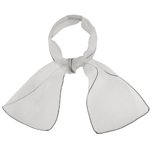 Allegra K Women's Transparent Skinny Solid Color Lightweight Organza Scarf Neckerchief - 1 of 4