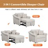 Whisen Chenille Convertible Sleeper Chair & 3 In 1 Lounger Chair Turns Into Bed with Adjustable Backrest - 4 of 4