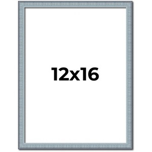 PosterPalooza | Textured Blue Picture Frame - UV Acrylic, Foam Board Backing, Hanging Hardware - 1 of 4