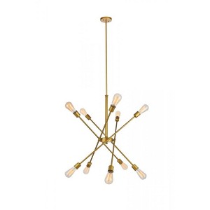 Elegant Lighting Axel 10 Lights Brass Pendant - 1 of 4