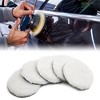 Unique Bargains Polishing Pad Faux Wool Buffing Waxing Pads for Automotive Car 5inch White 5 Pcs - 2 of 4