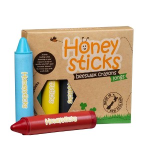 6pk Longs, Jumbo Sized Beeswax Crayons - Honeysticks - 1 of 2