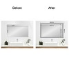 Amanti Art Mirror Makeover Bathroom Mirror Frame Border Kit  - Fully Assembled Peel and Stick Frame - Mirror NOT Included - Brushed Metallic Trim - 4 of 4