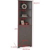 Kings Brand Furniture Tall Wooden Corner Cabinet with 2 doors & 3 shelves—perfect for saving space in the bathroom, kitchen, or living room. - 3 of 4