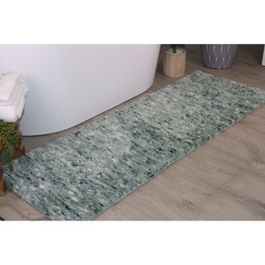 Cloud Comfort Microfiber Bathroom Rug, Non Slip Bath Mat Water Absorbent Soft Microfiber Shaggy Mat Machine Washable, Thick Plush Rugs for Shower - 1 of 4