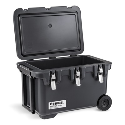 Black Metal 64 QT Insulated Cooler with Wheels