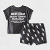 Grayson Mini Baby Bolt Short Sleeve Set - Black - image 2 of 4