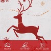 3Pcs Christmas Decorative Bedding Set with 1 Reversible Printed Duvet Cover & 2 Pillow Shams, Soft Microfiber Red Christmas Deer & Snowflake - 3 of 4