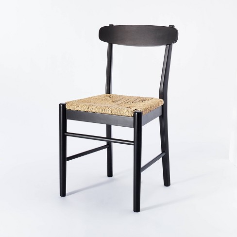Logan Wood Dining Chair With Woven Seat, Studio Mcgee Upholstered Dining Chair