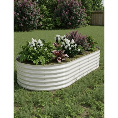 Raised Garden Bed,Galvanized Raised Planter Boxes Outdoor with Easy Assembly, for Vegetables, Fruits, Flower