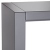 Studio 55D Jessa Modern Minimalist Wood Rectangular Bar Table 60" x 18" Gloss Gray for Spaces Living Room Kitchen Bedroom Bedside Entryway Home Office - 3 of 4