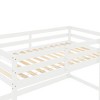 Twin Loft Bunk Bed Frame with Ladders, Pine Wood, Extra Floor Bed and Storage Space - 4 of 4