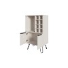 YOOCOZZ Fairfax Bar Cabinet in Melamine with Glass Rack and Wine Storage - white - 4 of 4